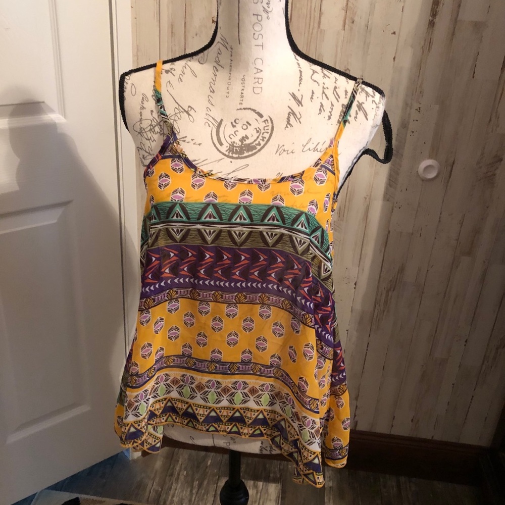 3 for $10 Better be mustard yellow aztec print tank S